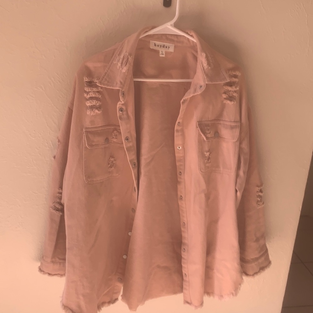 Hayday, women’s schacket, Light pink. EUC